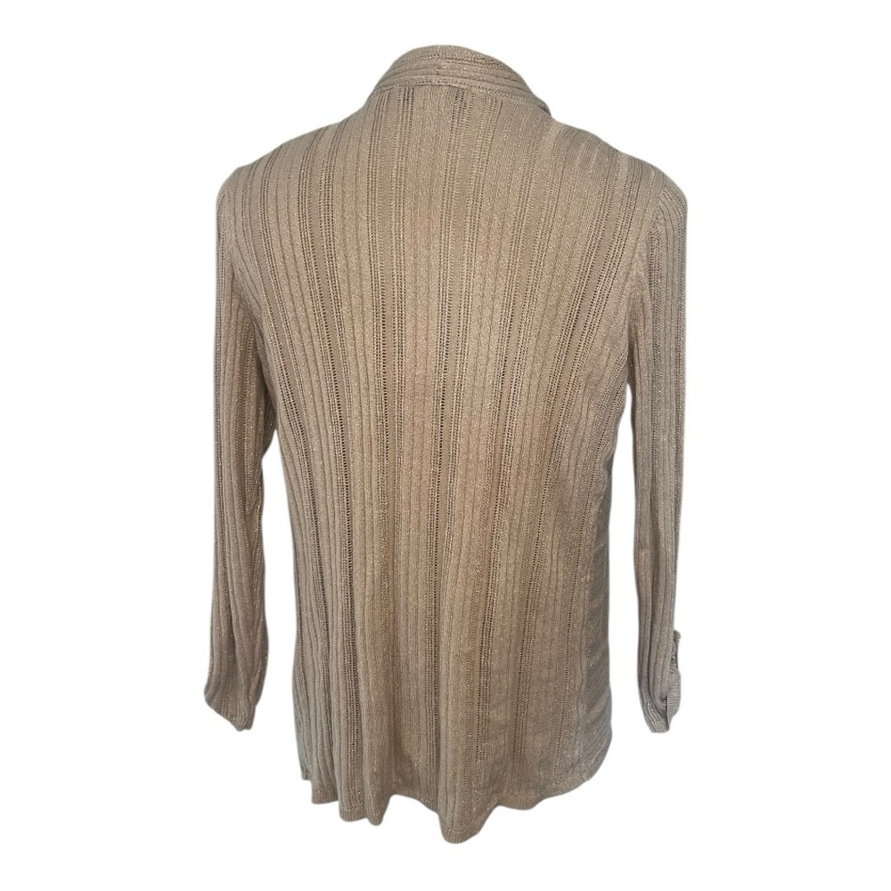White House Black Market Shimmering Cardigan Sweater Set, Size Large - Picture 4 of 7